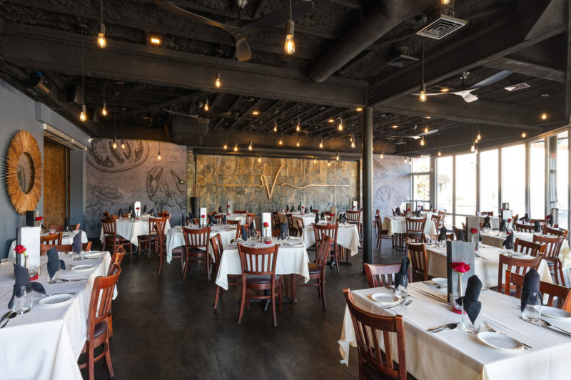 Veranda dining setup